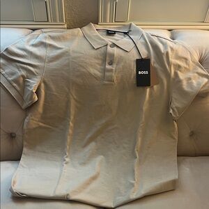 Boss Men's Light Tan Polo Shirt